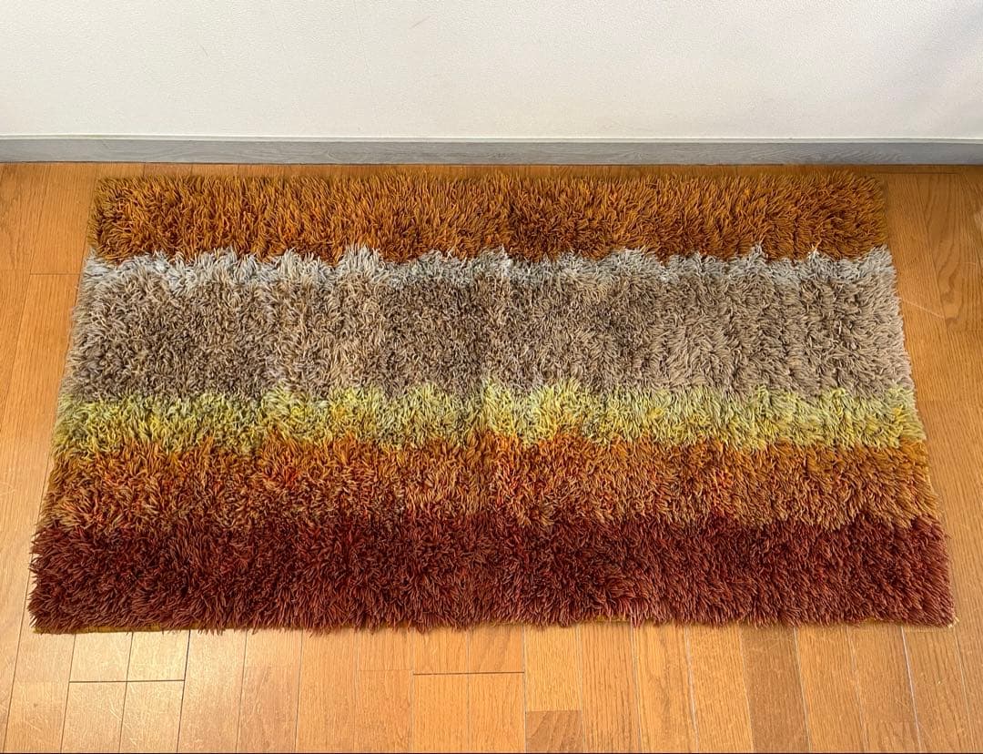 ヴィンテージ ラグマット シャギー ミッドセンチュリー 北欧スタイル