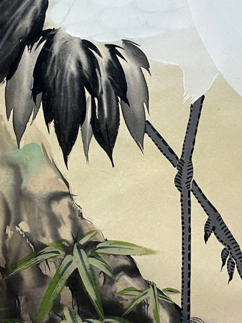 鶴と亀の掛軸 日本画 大森琴翠 - メルカリ