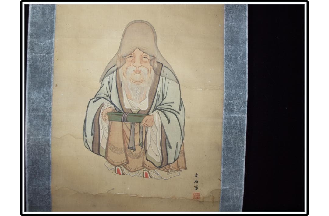 解体屋委託品　日本江戸時代肉筆掛け軸　05希少激安骨董品 X1046C15-1
