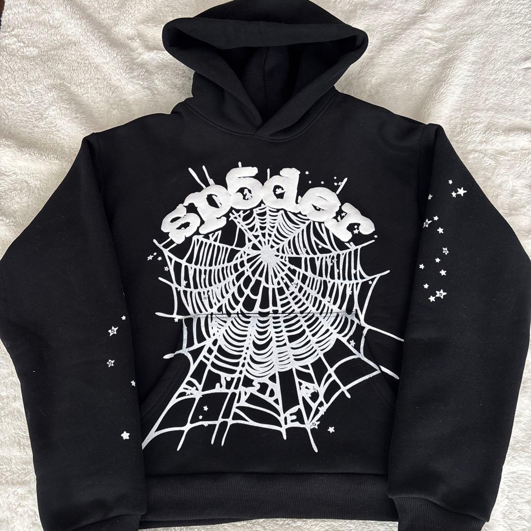 確実正規品 sp5der パーカー ブラック Sサイズ - メルカリ