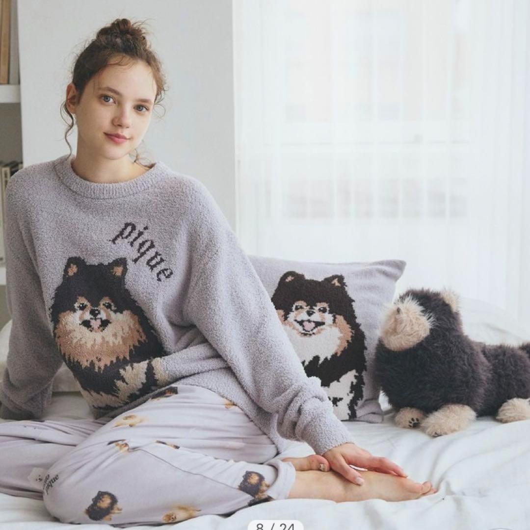 新品 ジェラートピケ ポメラニアン プルオーバー&ロングパンツ 上下