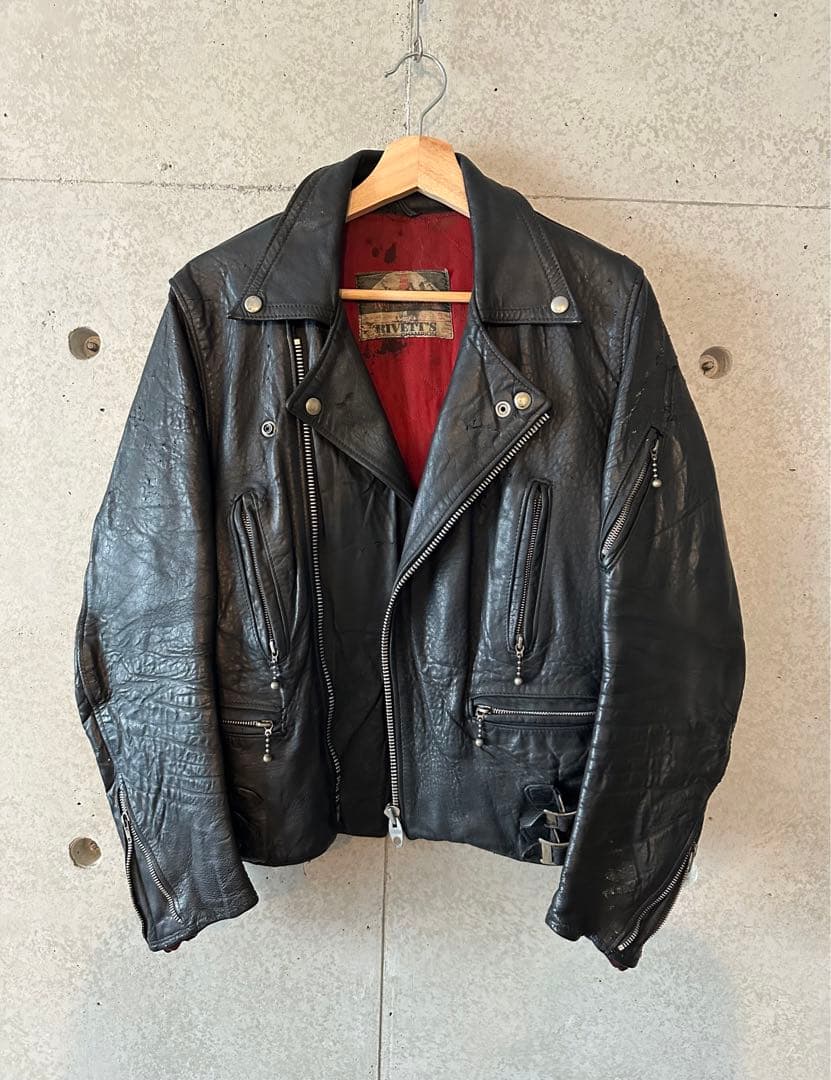 60-70s Highwayman ハイウェイマン マニラ リベッツルイスレザー