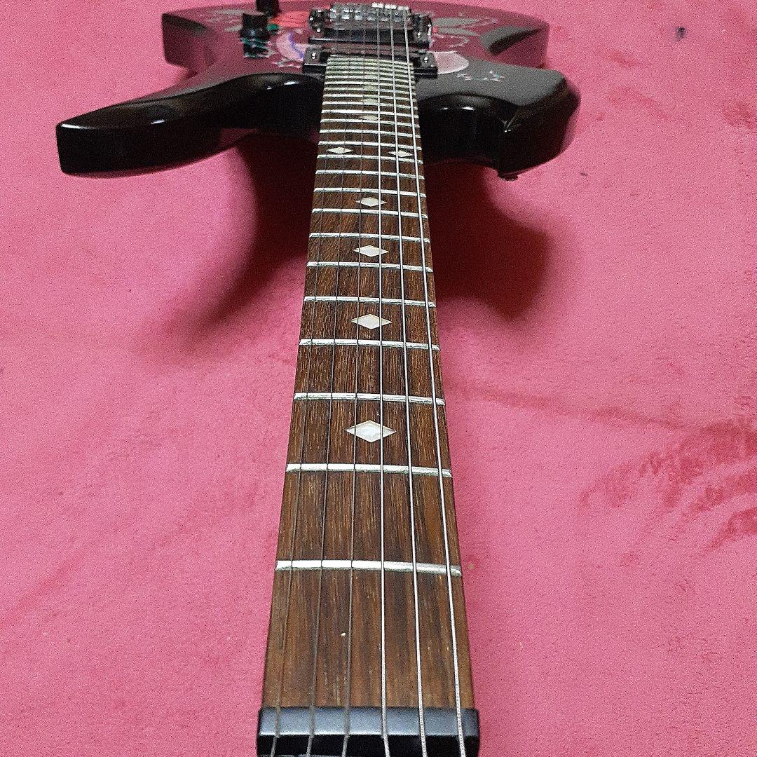 【良・美品】薔薇髑髏ペイント・hideモデル。モッキンバードエレキギター。