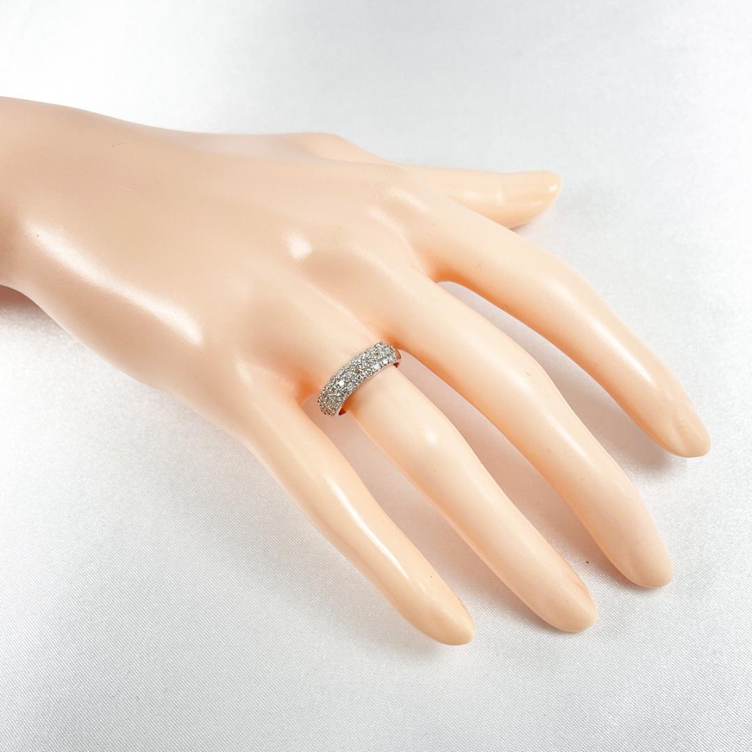 Pt900 天然ダイヤモンド 0.50ct パヴェリング