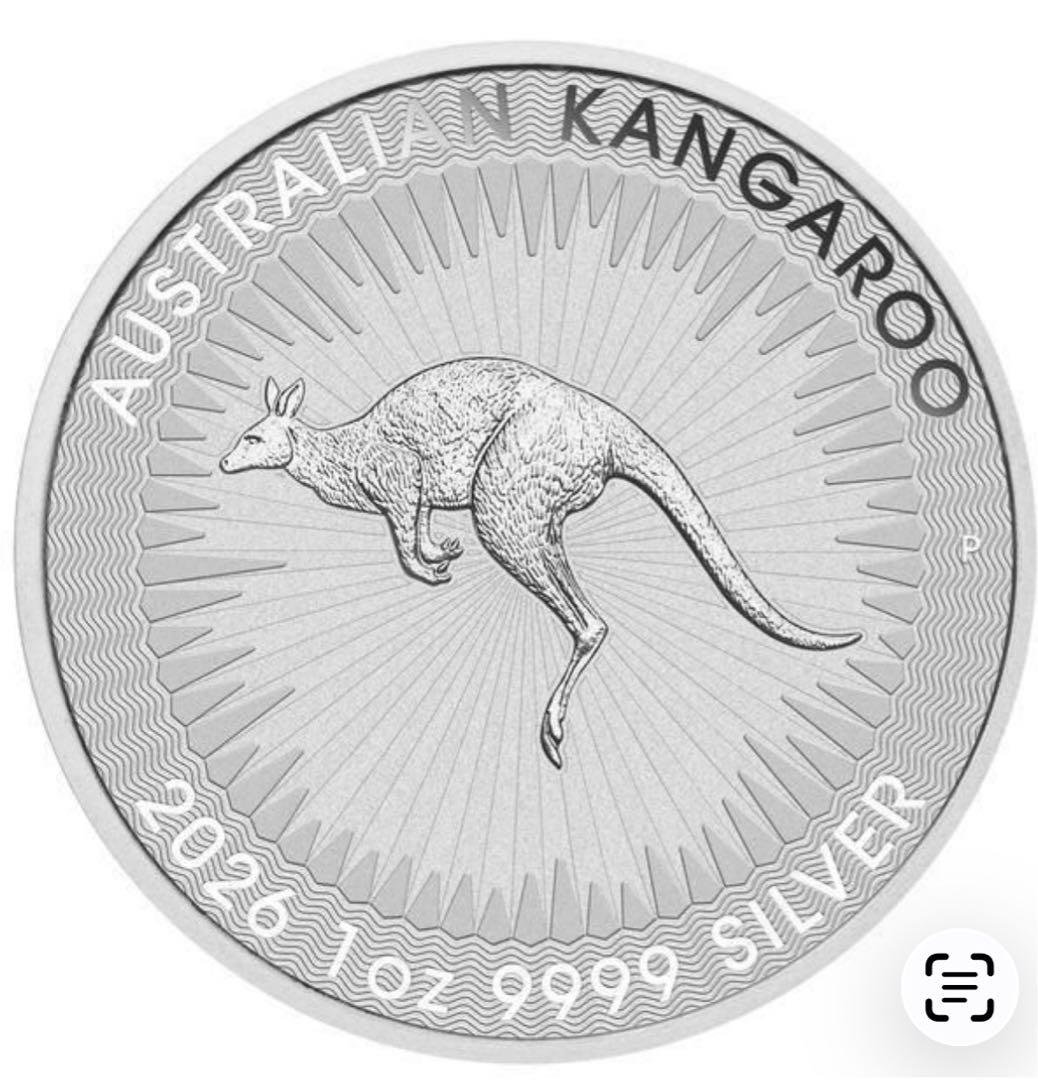 オーストラリア、カンガルー銀貨1オンス クリアケース付き保証書付き