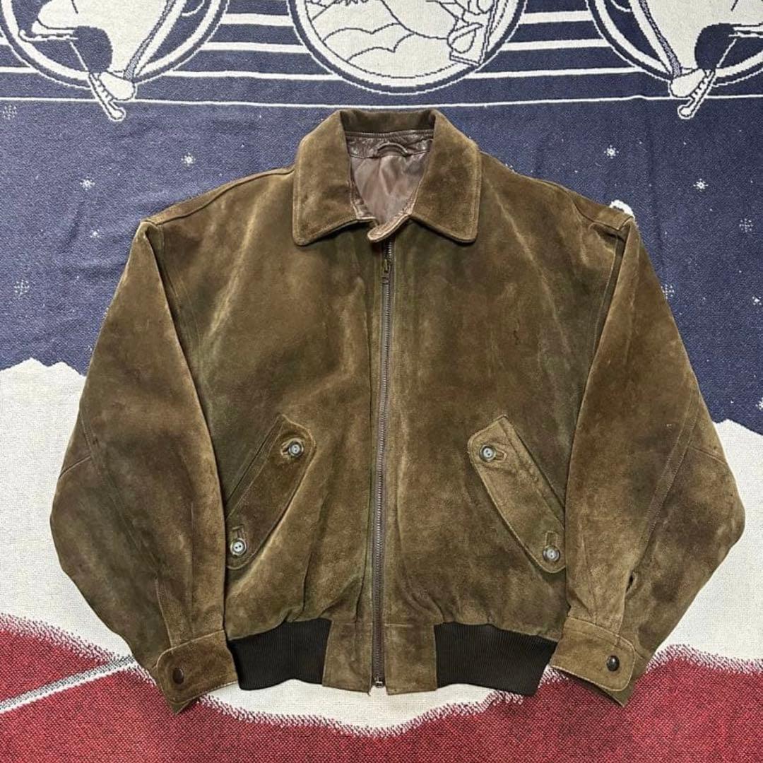 90s 牛革スウェードレザージャケット　G9型　ハリントンジャケット　ブラウン Amazon | [バラクータ] G9 レザー チョコレート(ブラウン) スイング