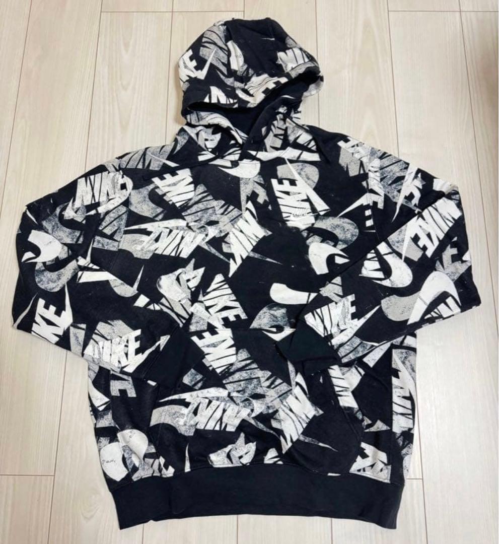 NIKE 総柄パーカー XL 2.3回着用 - メルカリ