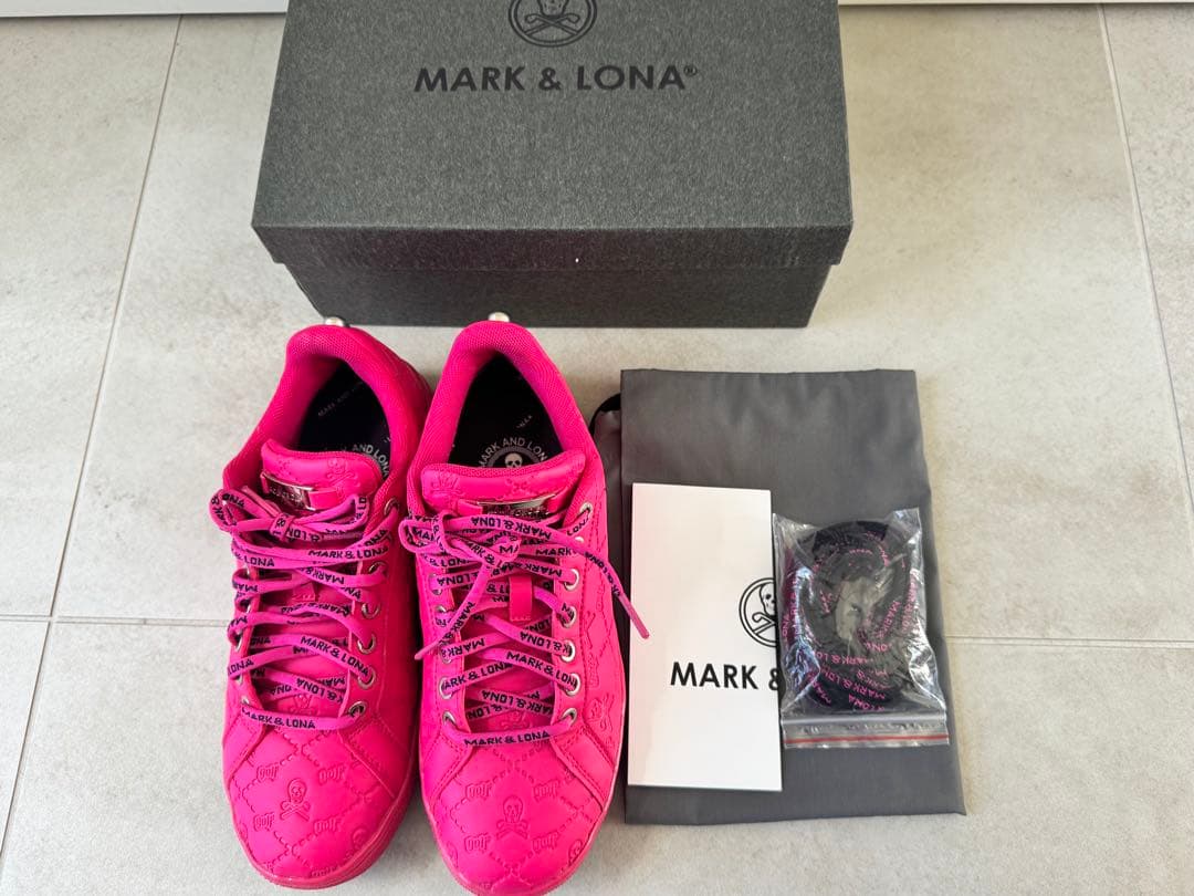 MARK＆LONA レディースゴルフシューズ 蛍光ピンク 25cm - メルカリ