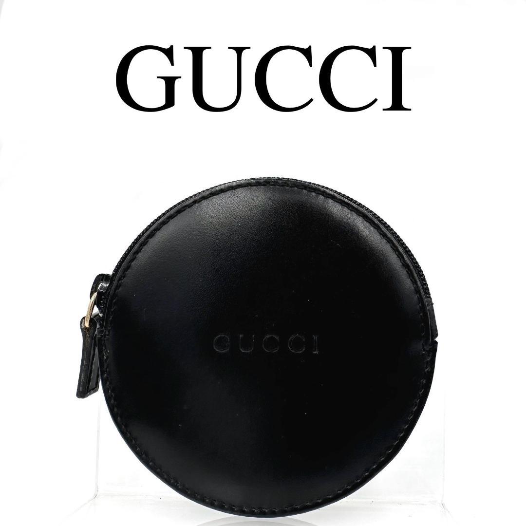 GUCCI グッチ コインケース 小銭入れ ワンポイントロゴ ブラック