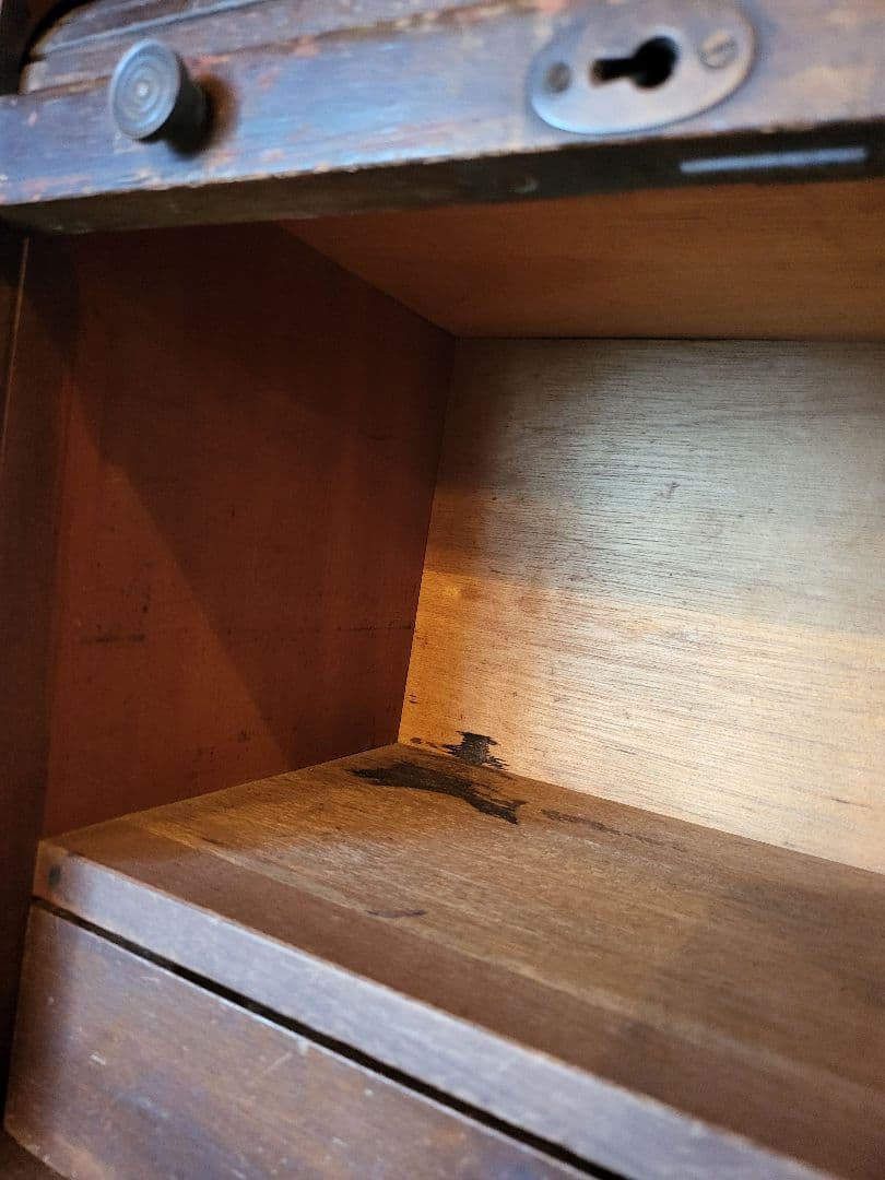 蛇腹 木製 収納 ボックス 引き出し付き ヴィンテージ アンティーク