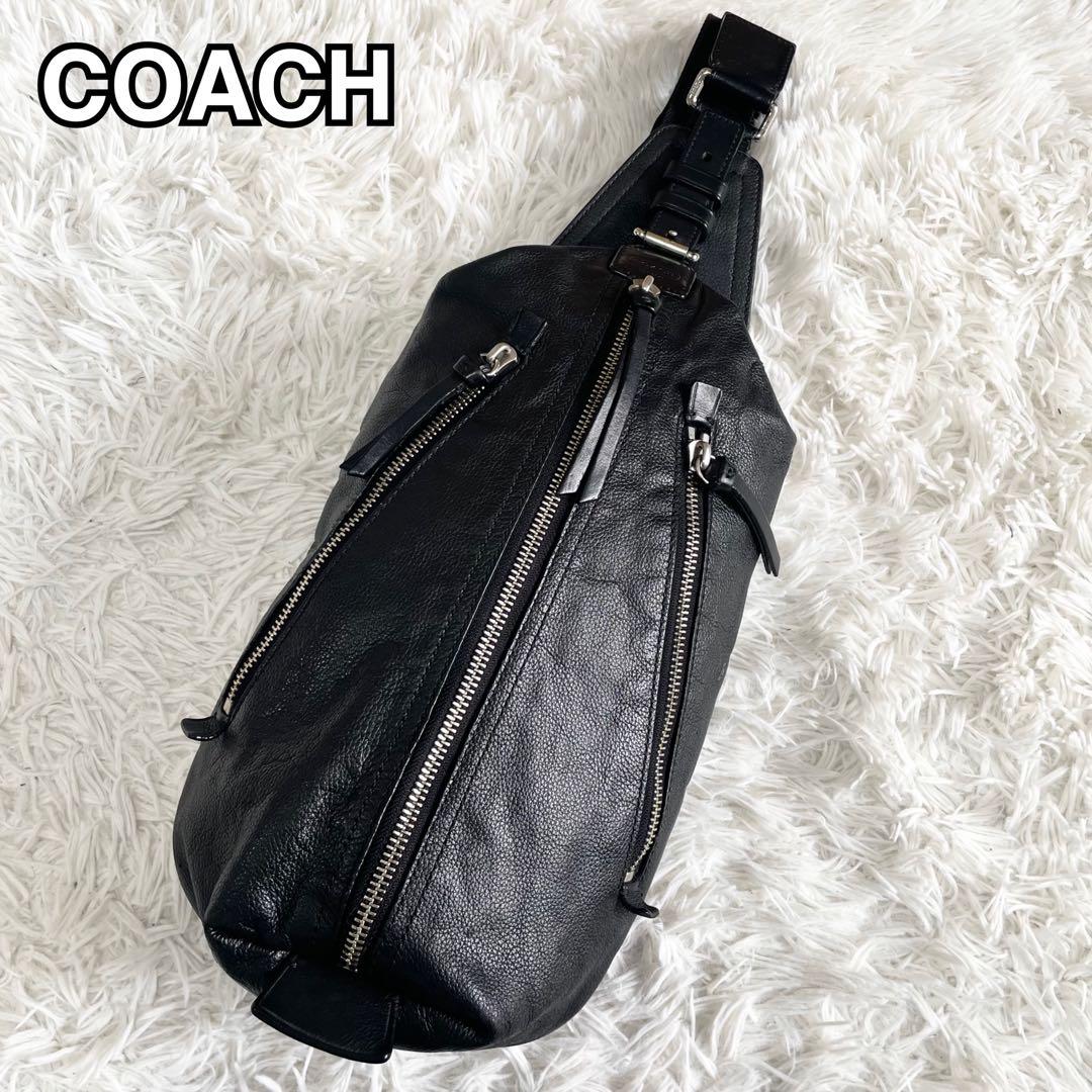 美品】コーチ ボディバッグ トンプソン レザー ワンショルダー