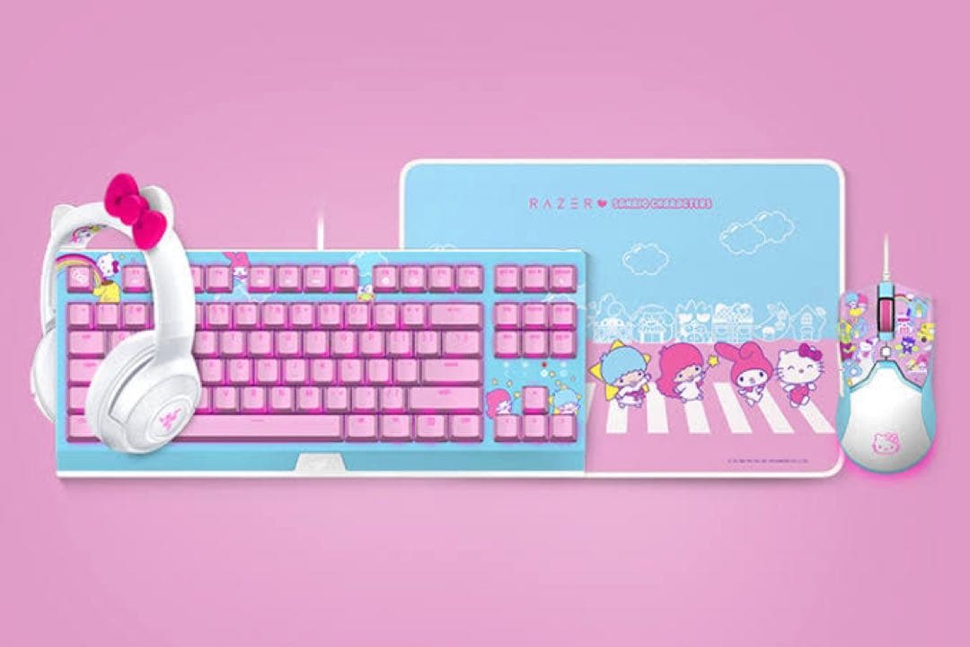 ハローキティ&サンリオコラボ、Razer コンピュータ周辺機器4点セット