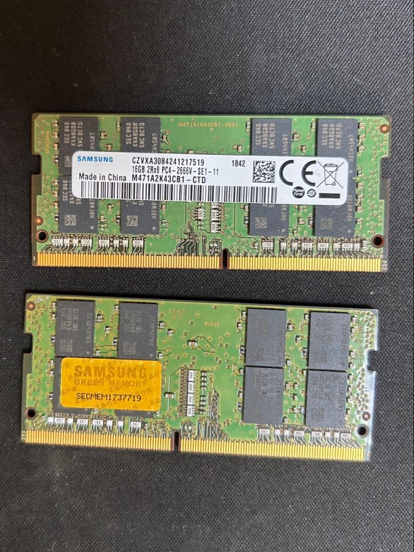 SUMSUNG 2666MHz 16GB DDR4メモリー2枚セット 計32GB Amazon.co.jp: Samsung 32GB (2x16GB) DDR4 2666MHz PC4-21300 (PC4