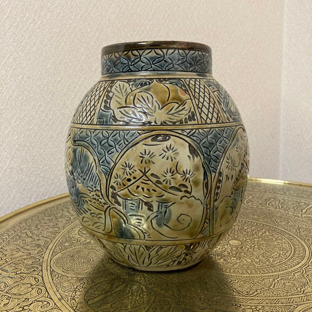 琉球古典焼 飾り壺 花瓶 未使用品〈検 三島手 - メルカリ