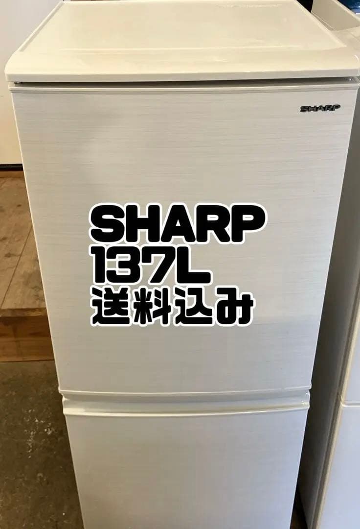 シャープ　2019年製　冷蔵庫　137L 一人暮らし 中古 137L つけかえどっちもドア 2ドア冷蔵庫 シャープ 2018年～2019年
