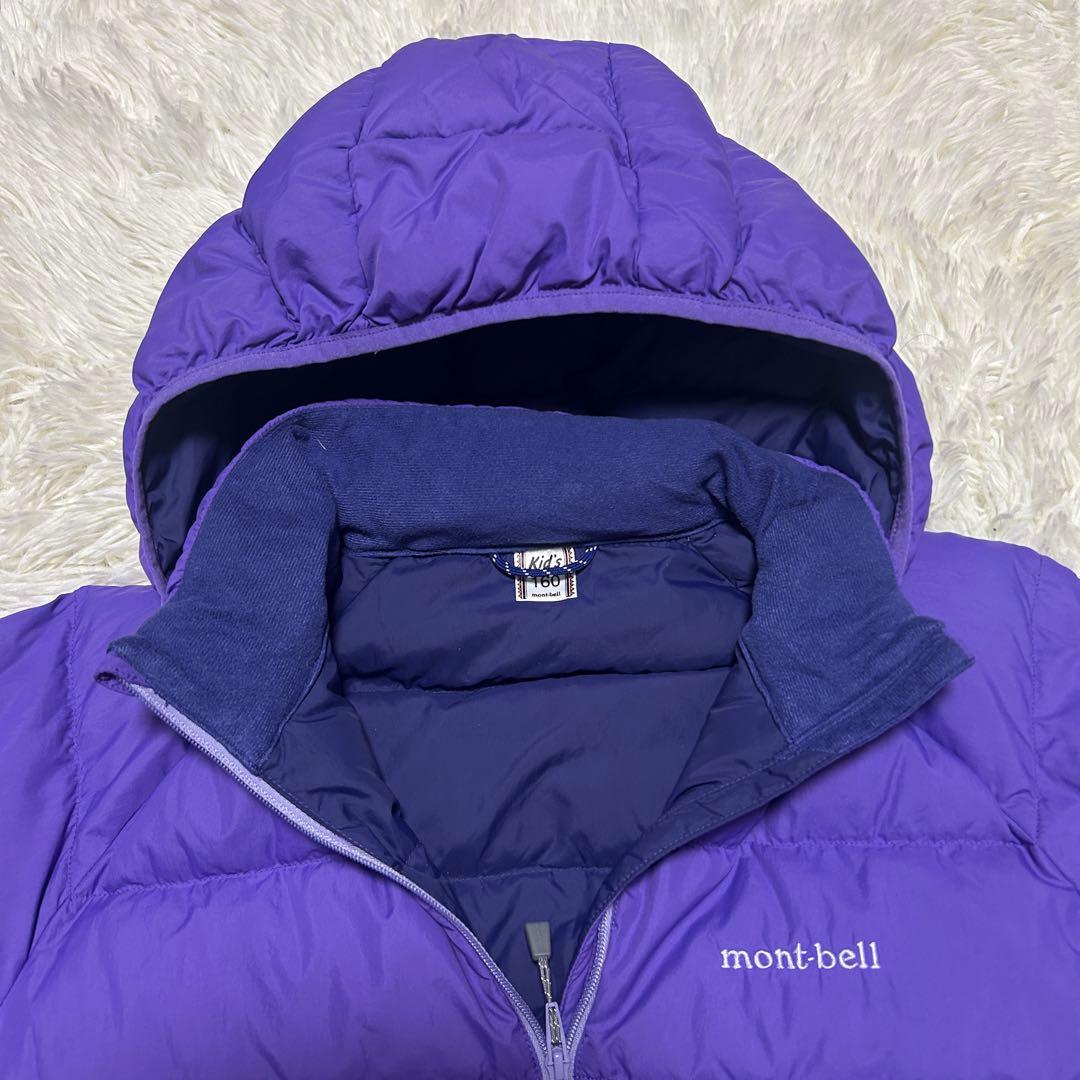mont-bell モンベル キッズ 160 ダウンジャケット パープル 袋付