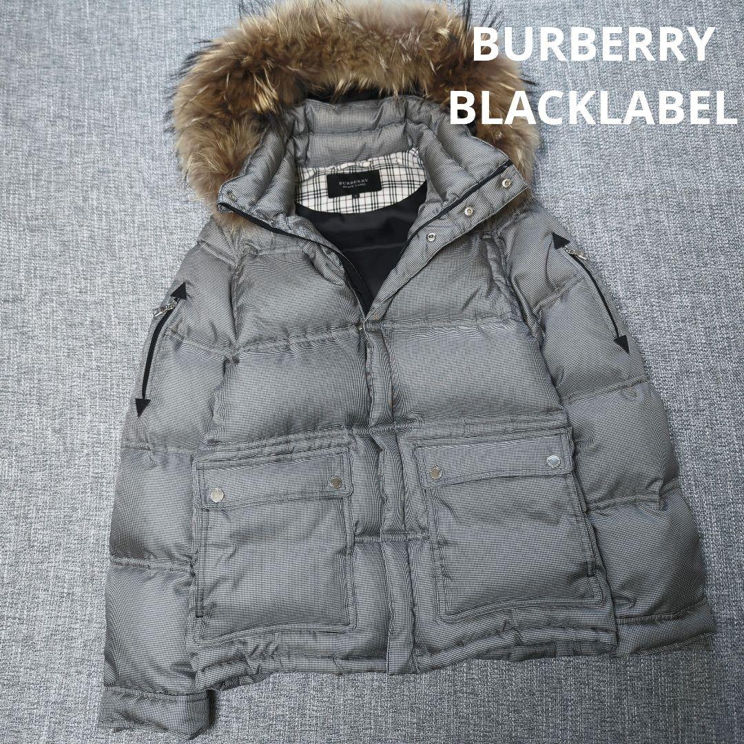 バーバリーブラックレーベル 4way ダウンジャケット ダウンベスト 千鳥