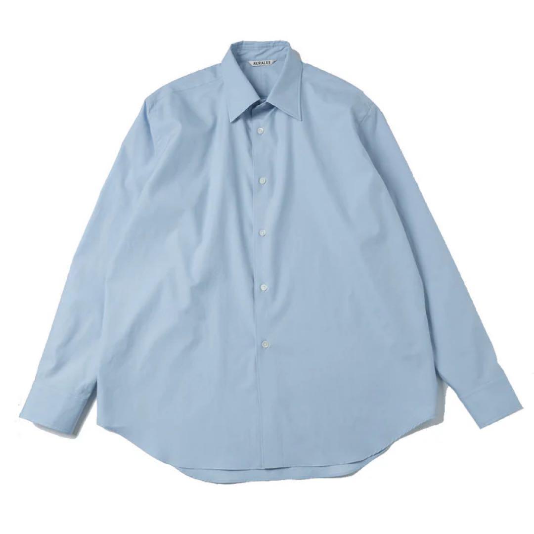 AURALEE/オーラリーWASHED FINX TWILL SHIRTサイズ5 AURALEE / オーラリー | WASHED FINX TWILL BIG SHIRT (メンズ) - Sax