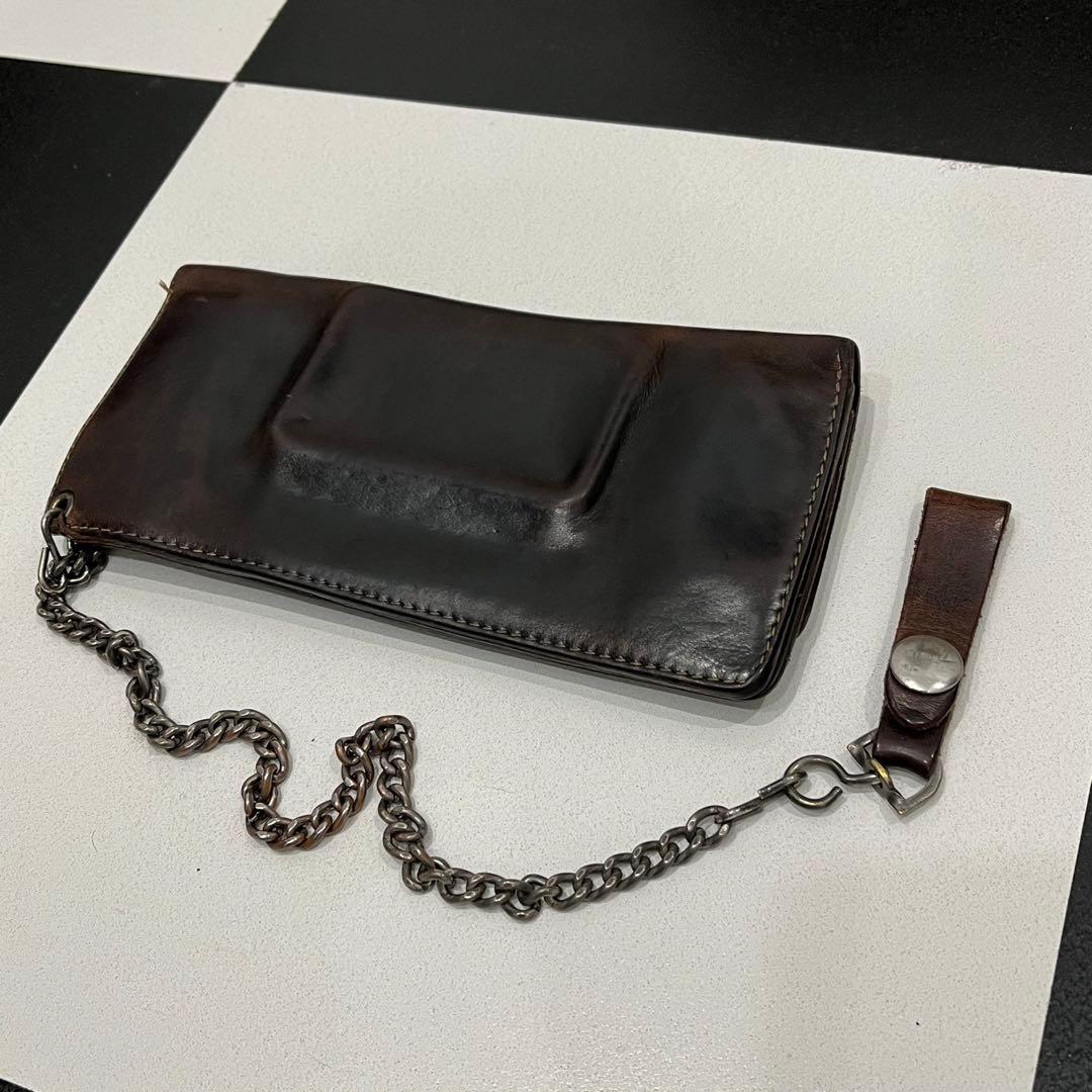 RRL ロゴ レザー トラッカー ウォレット チェーン 長 財布 ラルフ