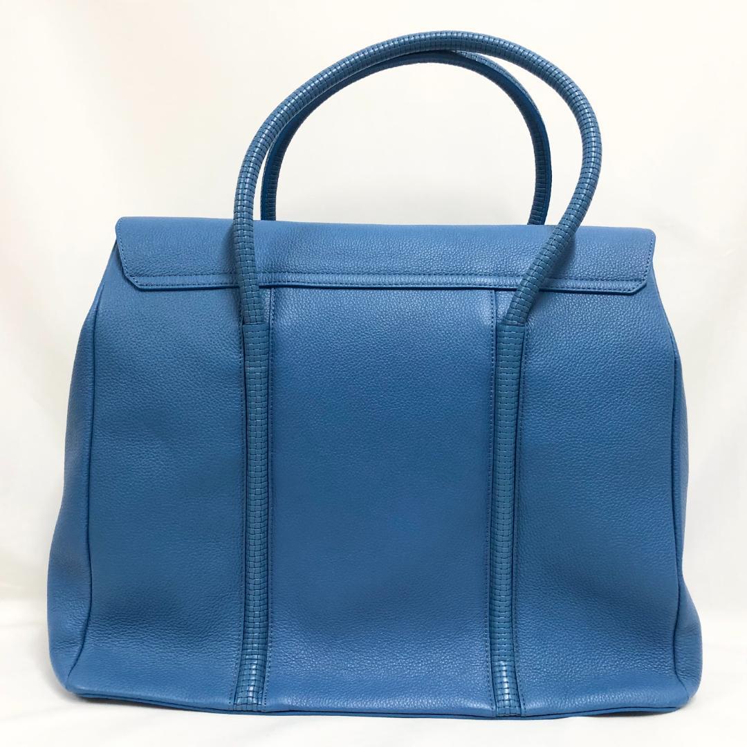 ○☆新品未使用 PELLE MORBIDA フラップボストンバッグ サックス