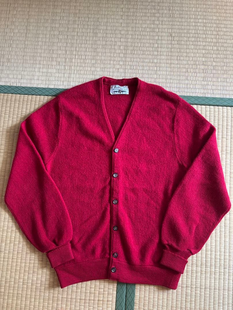 60s ニット ROBERT BRUCE アルパカカーディガン M カシミヤ