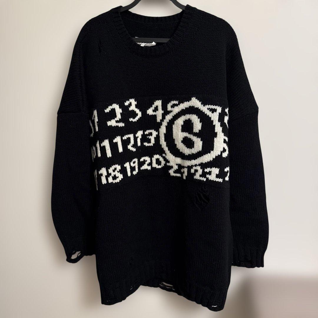 MM6 メゾンマルジェラ カレンダー オーバーサイズ ニットSサイズ MM6 Maison Margiela (エムエムシックス メゾン マルジェラ