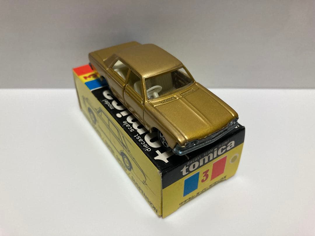 トミカ　黒箱　日本製　クラウン　スーパーデラックス　1Aホイール　希少白シート