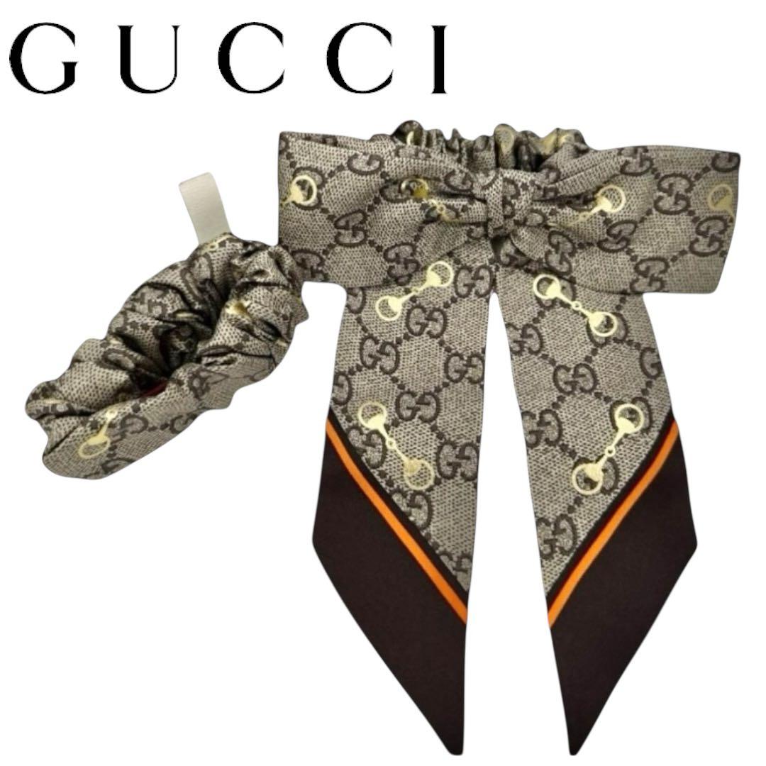 GUCCI GGパターン リボン シュシュ ホースビット 2点セット - メルカリ