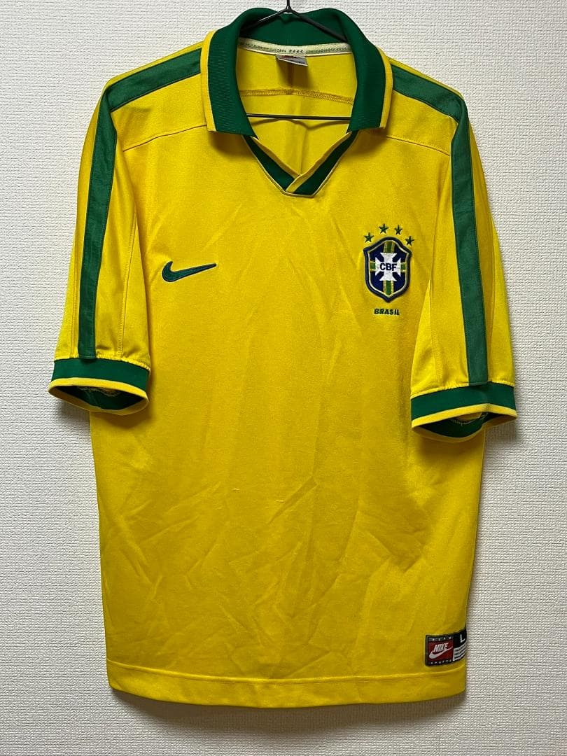 正規品】1997 ブラジル代表 ホーム サイズL ナイキ - メルカリ