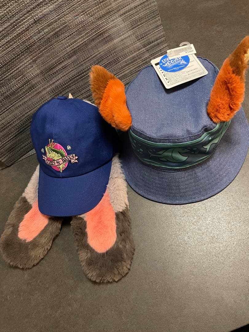 【2点タグ付き】ディズニー ズートピア ファンキャップ ニック ジュディ セット 新品タグ付き】2個セット ニック ジュディ ズートピア ファンキャップ