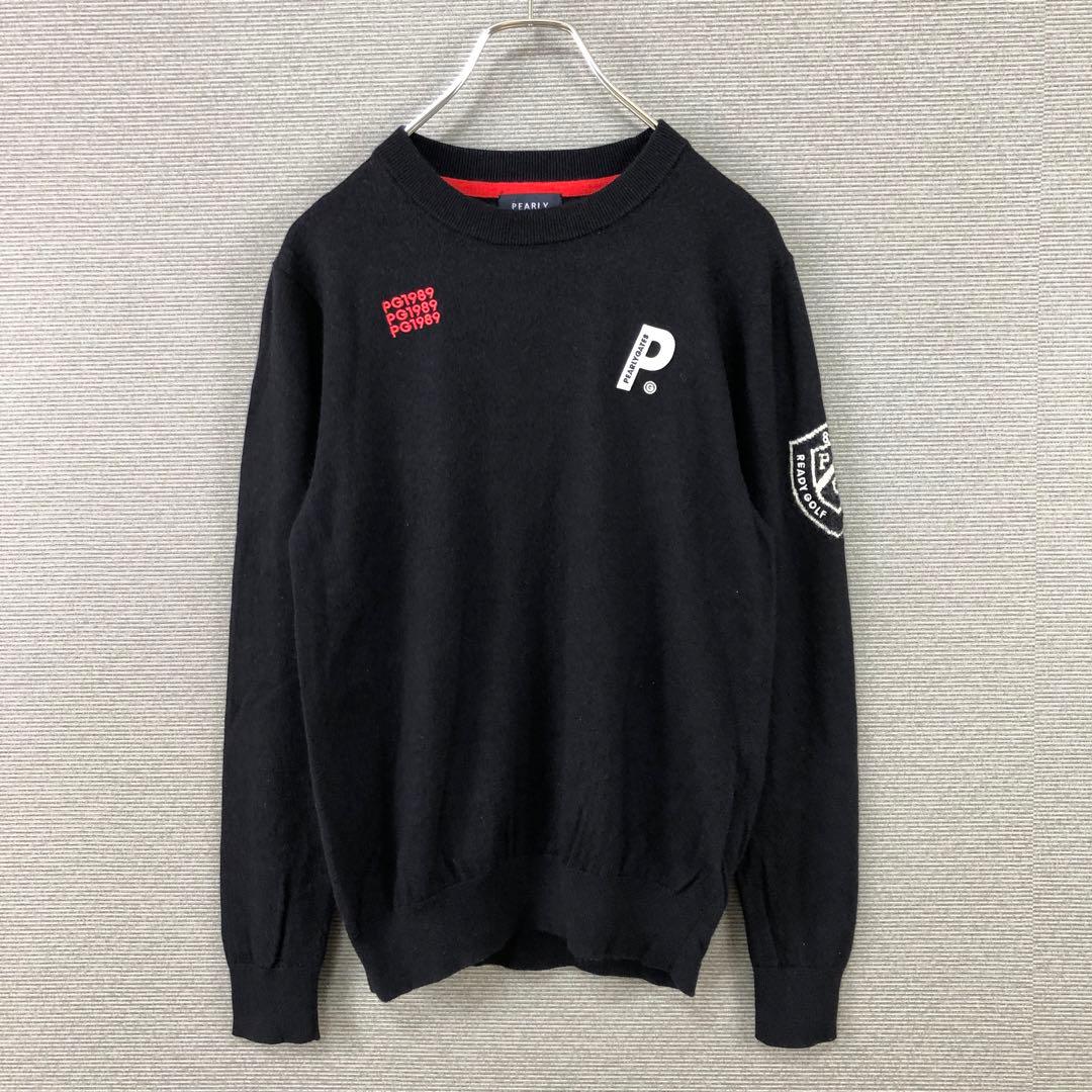 PEARLY GATES ロゴ 長袖ニット 4 ブラック PEARLY GATES（パーリーゲイツ） ニット セーター 「PEARLY GATES」PG