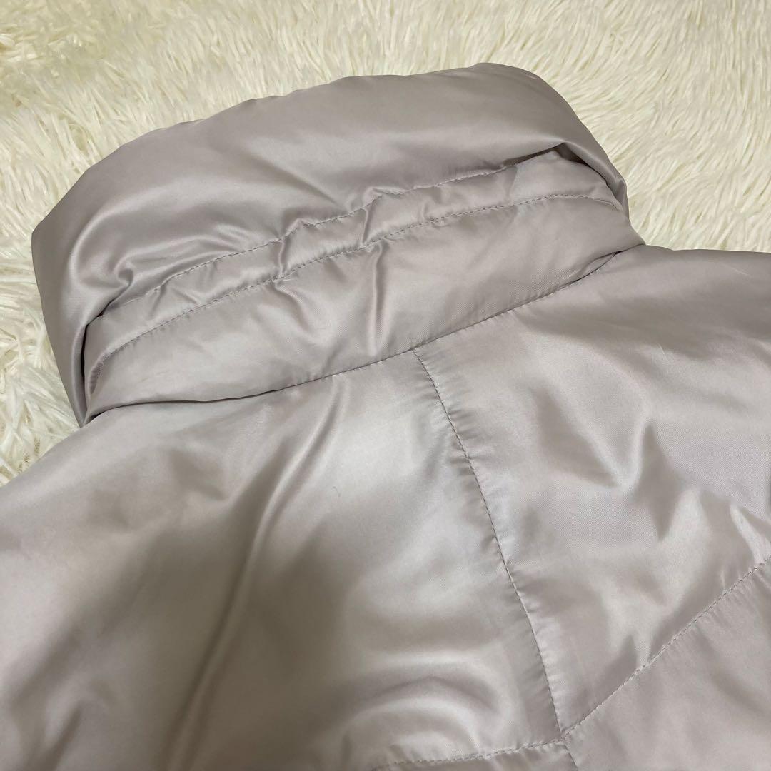 courreges クレージュ ロゴ入りダウンコート アウター シルバー 40