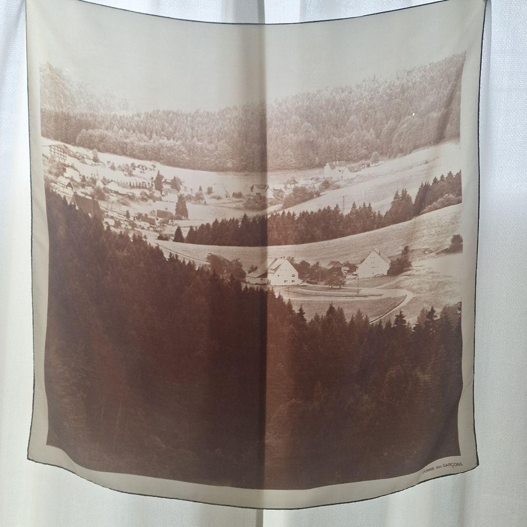激レア1985年COMME des GARCONS 風景プリント絹スカーフ - メルカリ