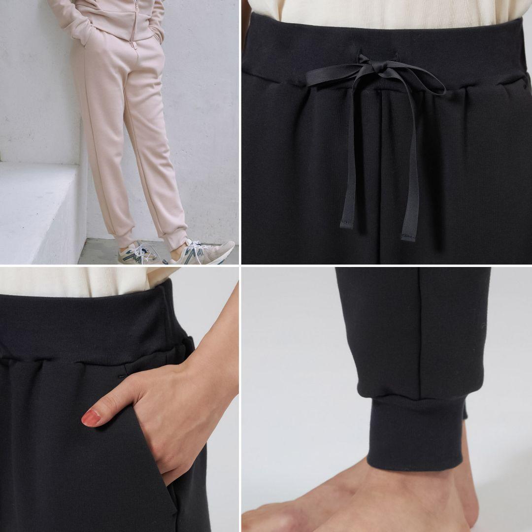 M チャコット 裏起毛 パンツ 黒 ＊ ヨガウェア バレエ ダンス レディース