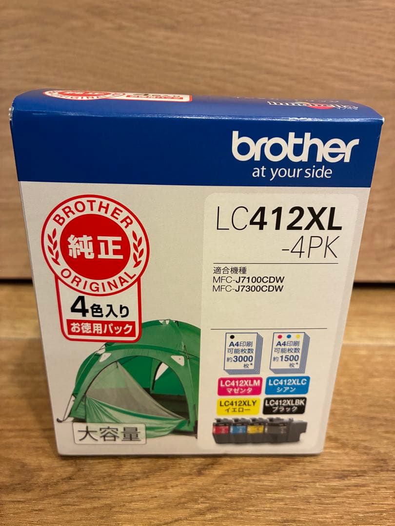 ブラザーbrother 純正 インクカートリッジ LC412XL-4PK - メルカリ