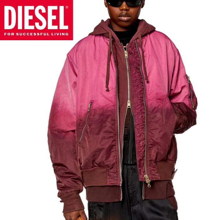 未使用 定価8万 ディーゼル レイヤード パーカー ma1 グラデーション