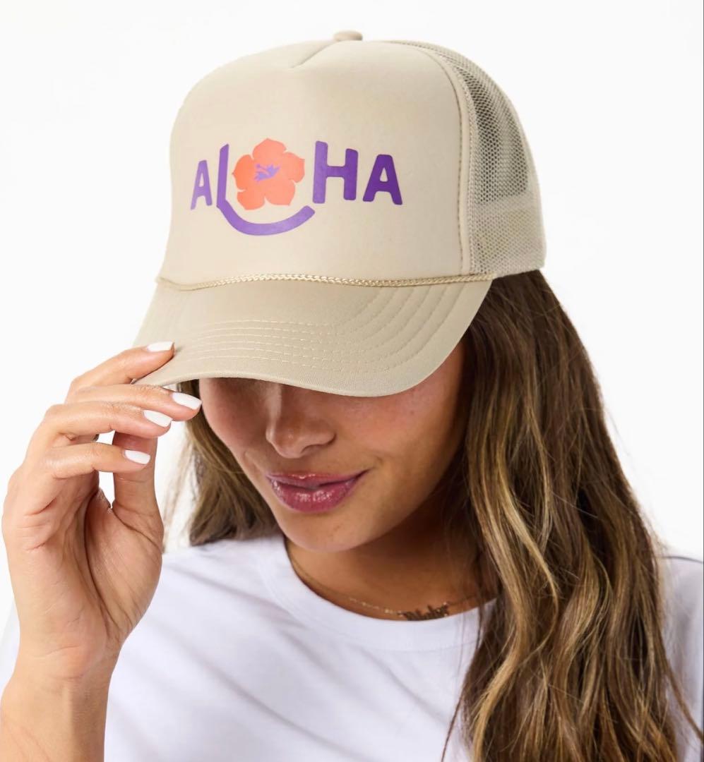 アロハコレクション ハワイアンエアライン メッシュキャップ ベージュ