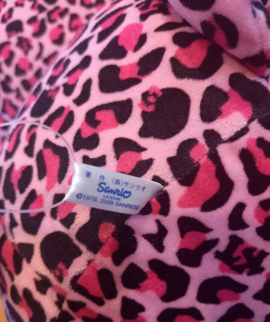 希少 ハローキティ ぬいぐるみ 2008年 ヒョウ柄 ピンク 特大 2L 新品
