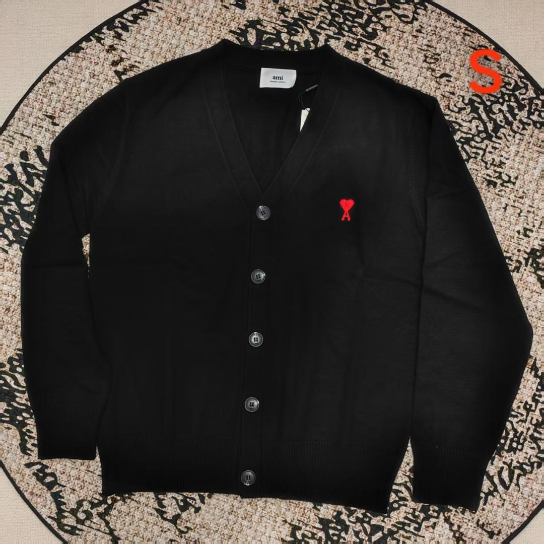 ami 黒 カーディガン Sサイズ ハート刺繍 - メルカリ