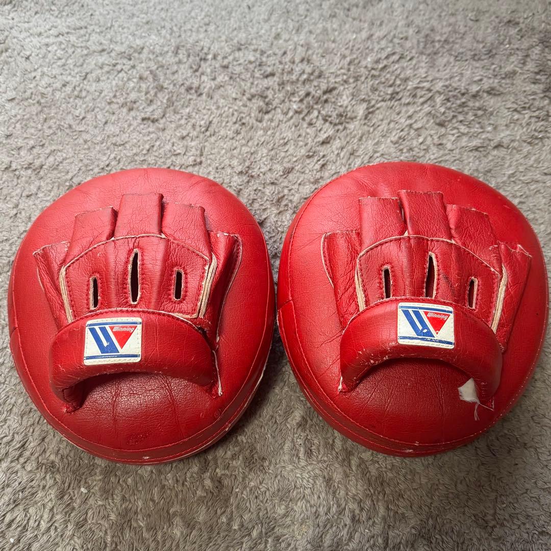 Winning パンチングミット 赤 CM-50 Winning 】 CM-50 パンチングミット ソフトタイプ 左右兼用 2ヶ1組