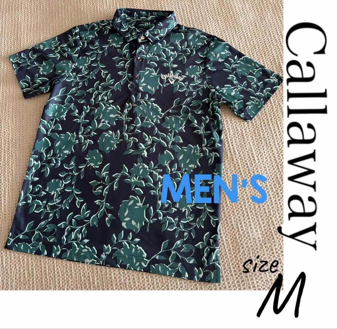 超美品】Callaway ♪メンズ葉柄ポロシャツ Mサイズ - メルカリ