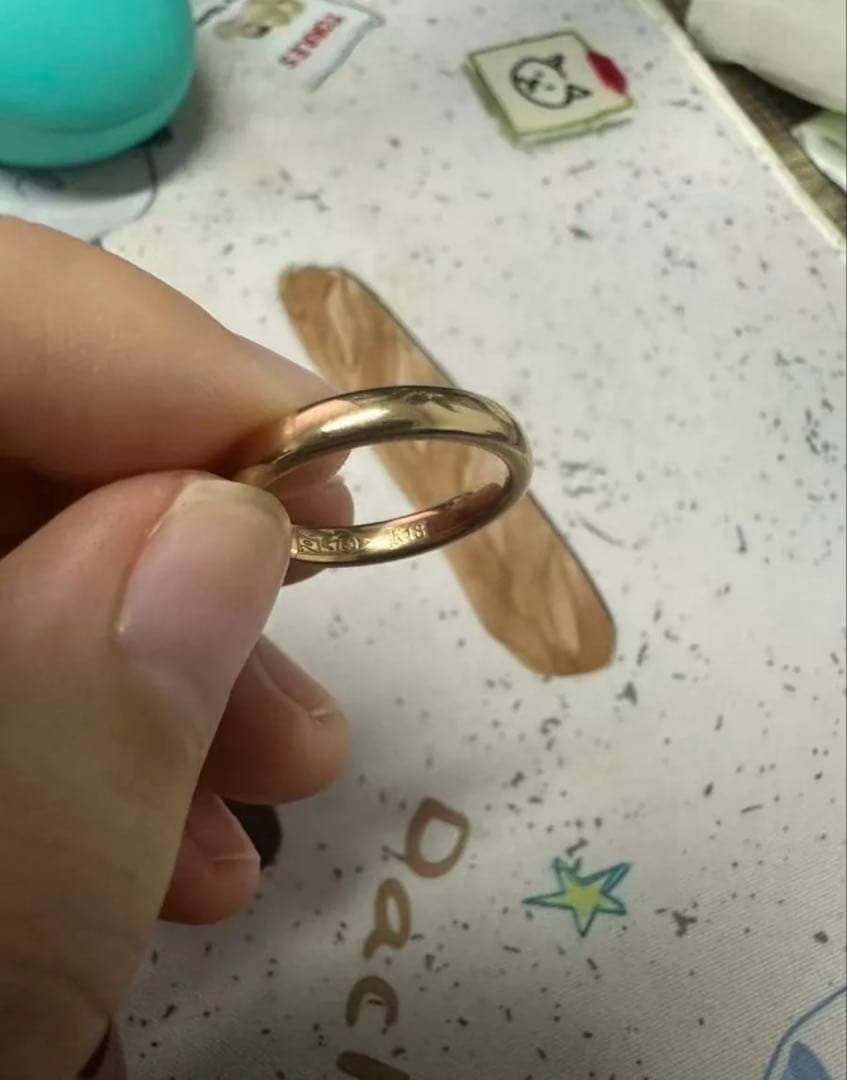 K18ゴールドリング 造幣局マーク入り 13号 - メルカリ