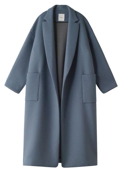ebure ロングコート ブルーグレー 36 - メルカリ