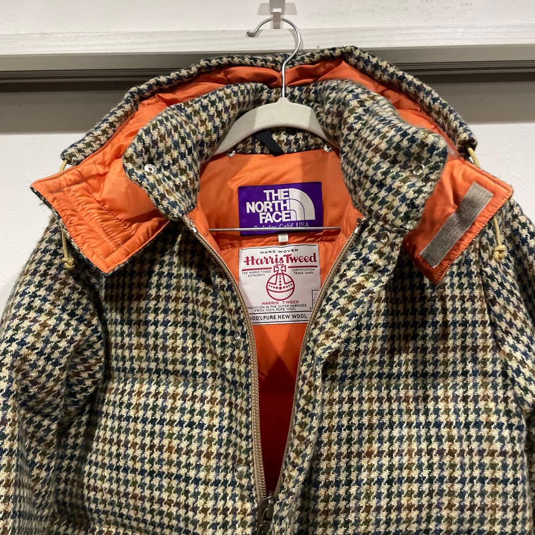 希少 ノースフェイスxハリスツイード ウールダウンジャケット 別注