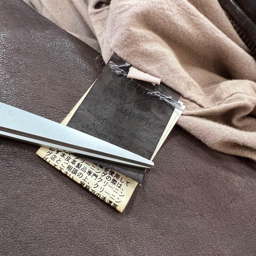 GIORGIO BRATO ビンテージ加工 ラムレザージャケット 48 - メルカリ