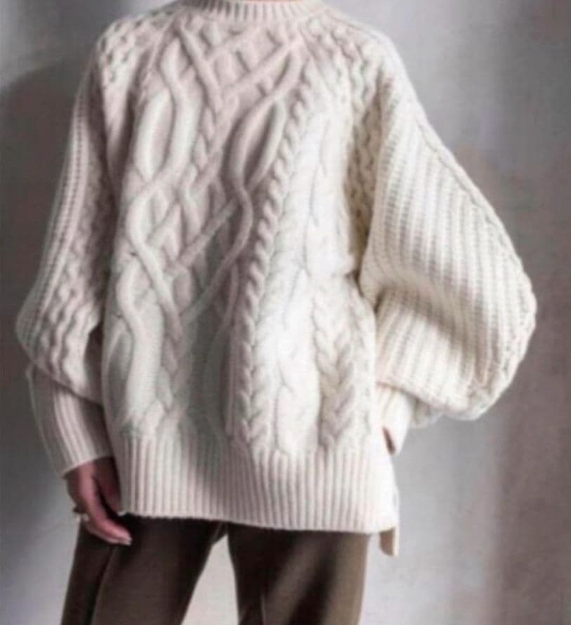 個性派エンフォルド Aran Pattern Volume Sleeve ニット - メルカリ