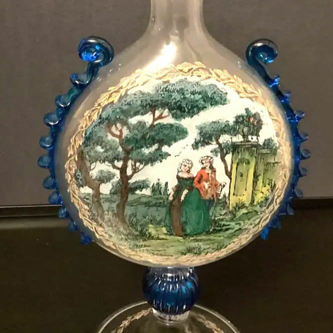 ベネチアンガラスムラーノガラス イタリア ガラス デキャンタ 13×H27cm