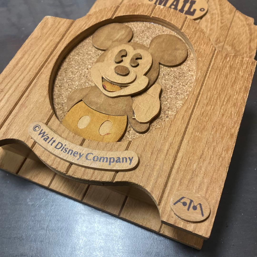 ミッキーマウス 木製郵便受け