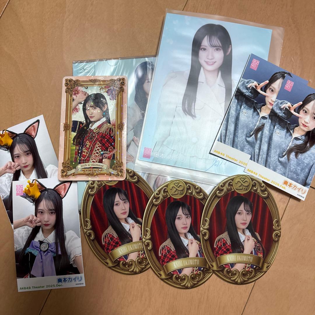 AKB48 奥本カイリ 生写真り桜 ステッカー トレカ ミニブロマイド