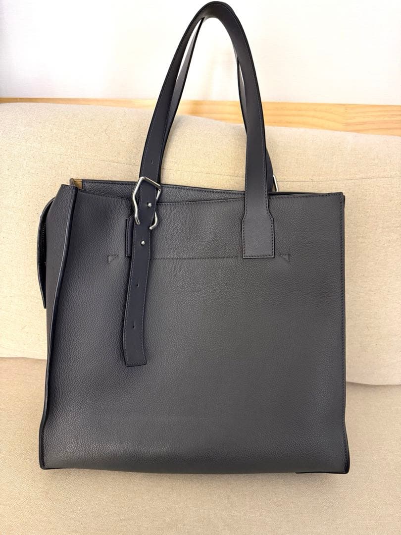 美品】LOEWE バックルトートバッグ ジップ アンスラサイト 正規品